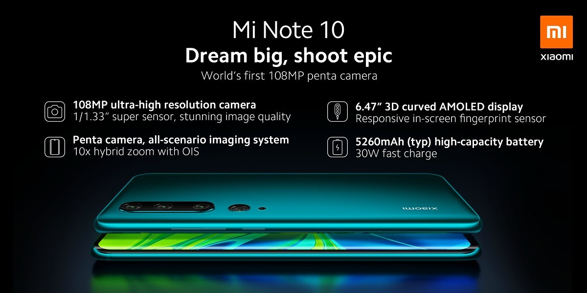 Xiaomi Mi Note 10 parametre