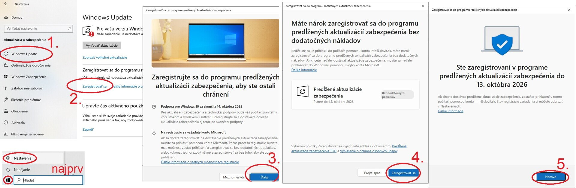 Windows 10 podpora návod obrázkový v skratke
